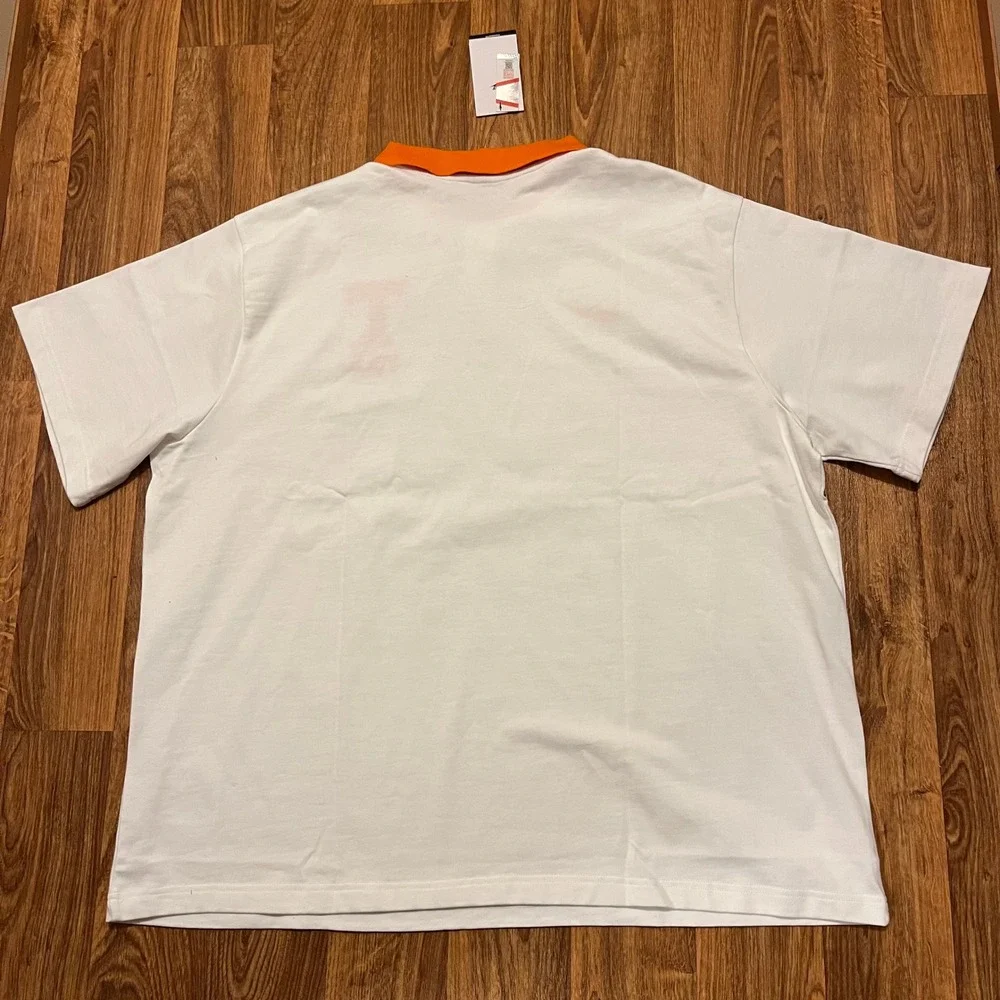 Nike Tennessee‎ Volunteers Polo Shirt Men XL White Orange Collar New